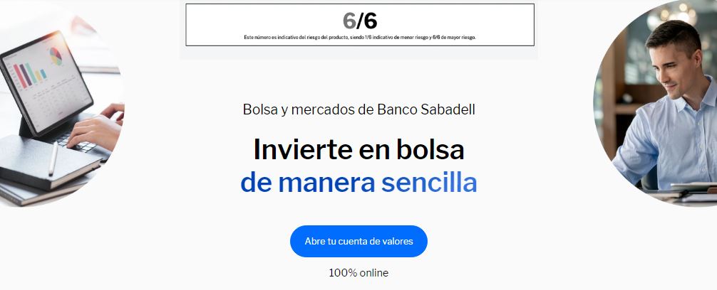Cuenta de valores Banco Sabadell : Sabadell eBolsa 100% digital
